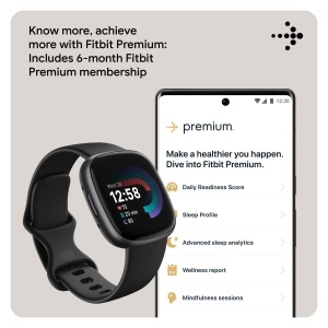 Ceas inteligent Fitbit Versa 4 cu GPS, bratara sport, negrugrafit, 6 zile autonomie - Img 5
