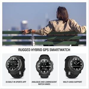Ceas inteligent Garmin Instinct Crossover, negrusilver, bratara silicon, 40 sporturi - Img 2