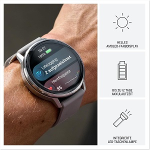 Ceas inteligent Garmin Venu 4, 45mm, AMOLED, 12 zile autonomie, 80 sporturi - Img 3