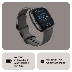 Ceas inteligent Google Fitbit Sense 2 - GPS, monitorizare stres, EKG - Img 2