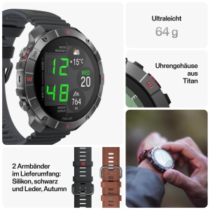 Ceas inteligent Polar Grit X2 Pro, GPS, display AMOLED, titan - Img 2
