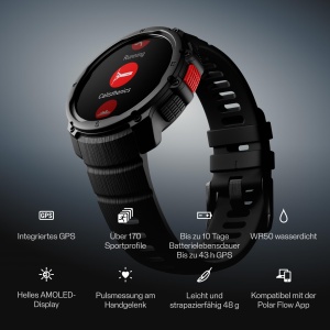 Ceas inteligent Polar Street X GPS, 1.28 inch AMOLED, 50m rezistenta la apa - Img 2