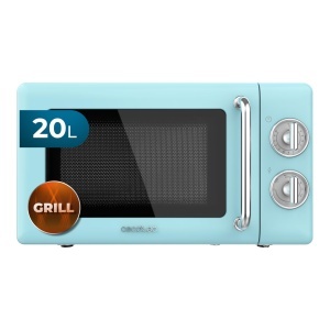 Cecotec Cuptor cu microunde cu gratar Proclean 3110 Retro Blue Mechanical 700 W in 6 niveluri cronometru de pana la 30 de minute mod dezghetare design - Img 1