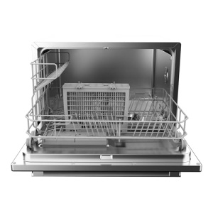 Cecotec Masina de spalat vase compacta pentru 6 seturi de clasa Bolero Aguazero 2400 Sticla alba. 1380W, finisaj din sticla alba, 5 programe, panou de control tactil, programabil pana la 24 de ore, blocare pentru copii si cos pentru tacamuri - Img 3
