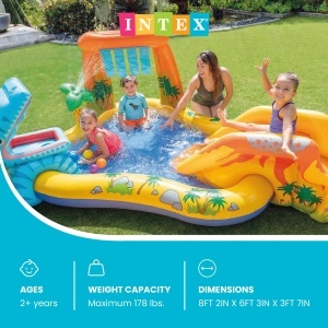 Centru de Joaca Inflabil Intex 57444NP, Dinosaurier, 310L, 249x191x109 cm - Img 2