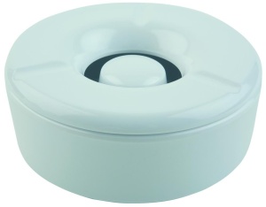 Cenusa cu capac APS 83488, 11,5 cm, inaltime 5 cm, melamin, alb - Img 2