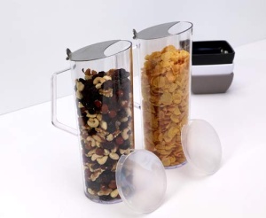 Cerealienkaraffe APS 10778, 1.5 Litri, Transparent, cu Capac din Otel Inoxidabil - Img 5