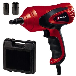 Cheie cu impact Einhell Automotive CC-HS 12/1 (12 V, cuplu de eliberare max. 350 Nm, nivel cu bula de aer integrat, lumina LED, inclusiv 2 prize cu 17/19 si 21/23 mm, carcasa)