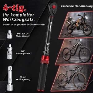 Cheie dinamometrica HYCHIKA 38, 10-60Nm, precizie 2, set multifunctional - Img 5