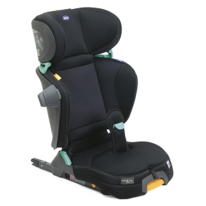 Chicco Fold & Go i-Size, Scaun auto pentru copii 100-150 cm, Scaun auto reglabil pentru copii 3-12 ani (15-36 kg), Grupa 2/3, pliabil si portabil, cu protectie laterala, reglabil pe inaltime si latime, negru