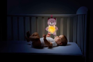 Chicco Gute Nacht Barchen Ursulet de Plus cu Lumini si Melodii Roz - Img 2