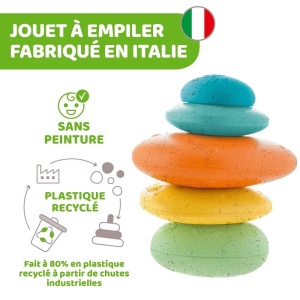 Chicco Stone Balance Joc de Stivuire 5 Elemente Plastic Reciclat - Img 5