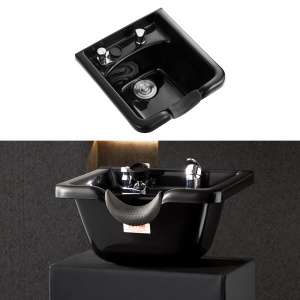 Chiuveta pentru coafor VEVOR ABS montare pe perete design clasic negru - Img 8