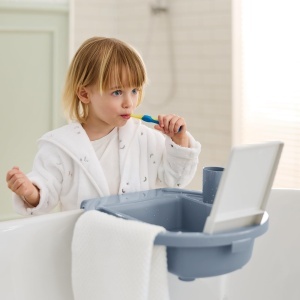 Chiuveta pentru copii Rotho Babydesign Kiddy Wash, albastra, cu oglinda integrata - Img 2