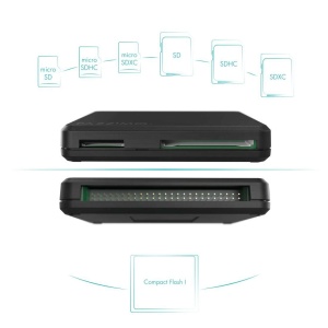 Cititor de Carduri Hama USB 3.0 pentru SD, microSD, CompactFlash, Negru - Img 3