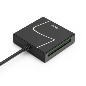 Cititor de carduri Hama USB-A cu adaptor USB-C, 5 Gbits, negru