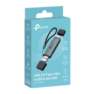 Cititor SD TP-Link UA430D, USB 3.0, 2-in-1 Type-C Type-A, 200 MBs - Img 9