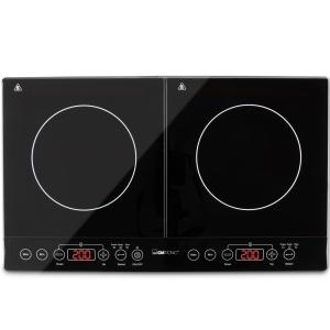 Clatronic(r) Inductie Dubla Placa Fierbinte | Plita cu inductie cu tehnologie ECO-Save | Plita dubla cu detectare automata a oalei | Plita fierbinte cu panou de control tactil cu senzor | DKI 3609