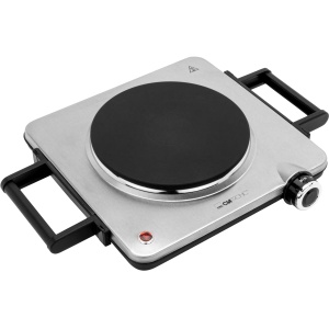 Clatronic(r) Placa de gatit electrica cu 1500W | Plita 1 plita pentru bucatarie, birou sau camping | plita electrica cu reglare continua a temperaturii | O singura placa de gatit din otel inoxidabil | EKP 3788