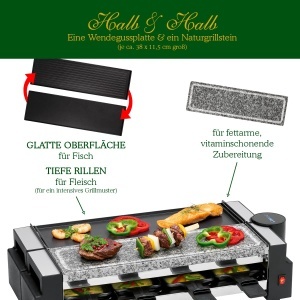 Clatronic Raclette RG 3678 Negru Grill 180deg pentru 8 persoane - Img 4