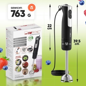 Clatronic Stabmixer SM 3825 800W ArgintiuNegru Turbo Function - Img 7