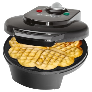 Clatronic WA 3491 Waffle Maker Negru Placi Antiaderente Diametru 18 cm