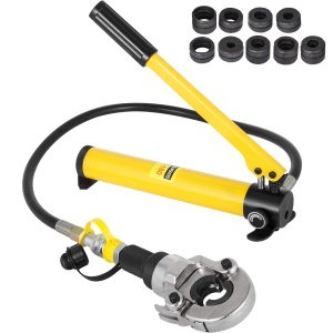 Cleste hidraulic VEVOR cu 9 matrite detasabile rotativ la 360deg perete despartitor cu forta de presiune 6 T instrument de sertizare potrivit pentru c