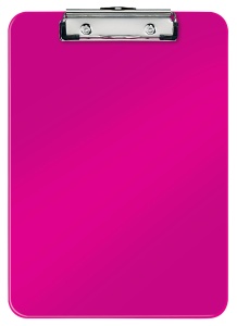 Clipboard Leitz WOW A4, 80 foi, plastic dur, roz metallic