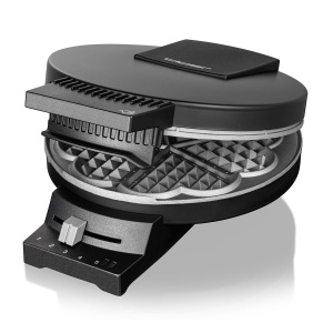 Cloer 180 Fier de vafe pentru o vafa cu inima, 930 W, dimensiune vafe 16 cm, placi grele de copt, semnal optic si acustic, metal, negru - Img 4