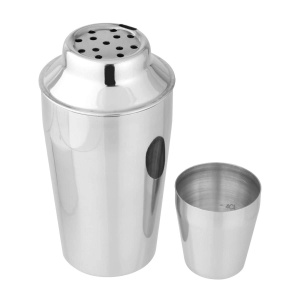Cocktailshaker Fackelmann 400 ml, din otel inoxidabil, cu sita integrata, argintiu