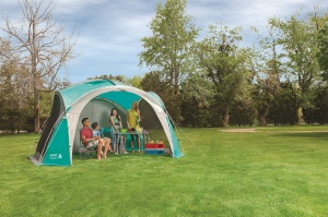 Coleman Event Dome Pavilion cort de petrecere stabil cu stalpi de otel protectie solara SPF 50 plus, albastru, XL, 2000025128 - Img 5