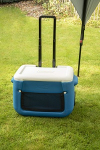 Coleman Racitor pasiv 50 QT Poly-lite plasa pe roti, Thermobox capacitate 47 L, cutie de gheata mobila cu roti - Img 2