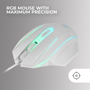 Combo Gaming 3in1 Mars Gaming MCP124, Tastatura Ergonomica RGB, Maus 3200 DPI, Mousepad Nanotextil - Img 3