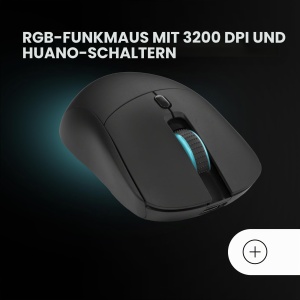 Combo Gaming Mars MCPWTKL, Tastatura TKL Wireless cu RGB si Maus 3200 DPI, Negru - Img 4