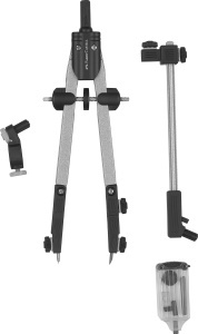 Compas Faber-Castell 174045 cu Universaladapter, prelungire si accesorii - Img 2