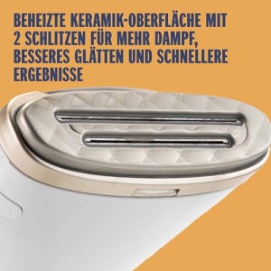 Conair Turbo ExtremeSteamer cu aburi cu 5 ajustari | Debit de abur 25g/min. | Timp de incalzire rapid | 3 accesorii pentru tesaturi fine si grele + cute | alb/bej - Img 13