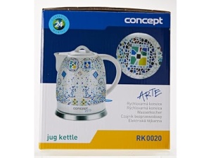 CONCEPT Electrocasnice rk0020 Ceainic electric, ceramic, 1,5 litri, alb + model - Img 8