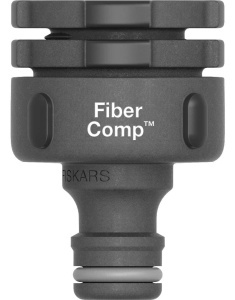 Conector pentru robinet Fiskars, 21 mm, 26,5 mm, 33,3 mm, FiberComp, NegruGri - Img 3