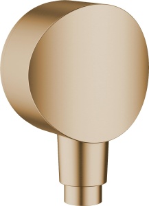 Conector perete hansgrohe FixFit S, cu prevenire a refluxului, bronz periat