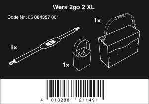 Container unelte Wera 2go 2 XL, cu compartimente adanci, design ergonomic - Img 3