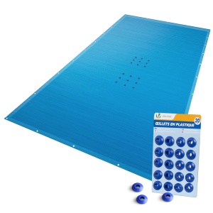 Copertina pentru piscina VOUNOT 4x9m, impermeabila, rezistenta la UV, albastra