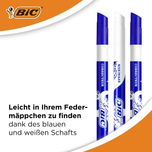 Corector BIC Tintenkiller, 4 bucati, cu varf dual, alb-albastru - Img 4