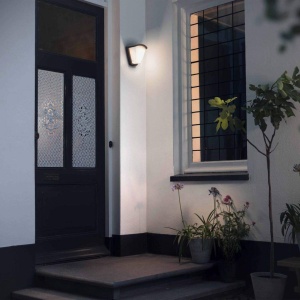 Corpuri de perete de exterior Philips Kiskadee, priza E27, rezistente la apa, antracit, IP44, rezistente la intemperii - Img 2