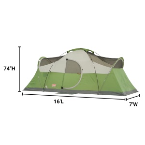 Cort de camping Coleman Montana pentru 8 persoane, impermeabil, cu sistem de montaj rapid - Img 2