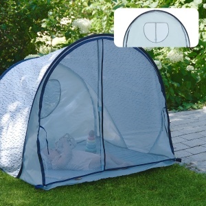 Cort de plaja Babymoov Blue Waves cu UV 50, Pop-Up, 2 locuri, Albastru - Img 7