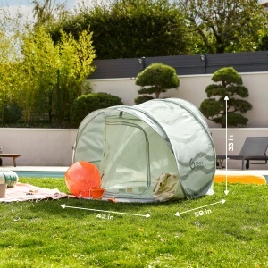 Cort pentru bebelusi Babymoov Moov Protect Anti-UV cu plasa anti-tantari Green Lagoon editie vara 2025 - Img 5