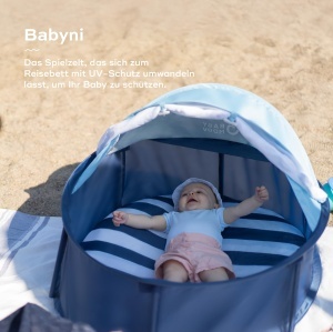 Cort pentru copii Babymoov Babyni cu UV 50, 2-in-1, Moskitonet, Faltabil - Img 2