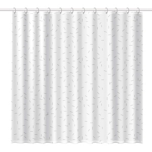 Cortina de Baie Rayen, 100 Bumbac, Waterproof, 180 x 200 cm, Alb - Img 2