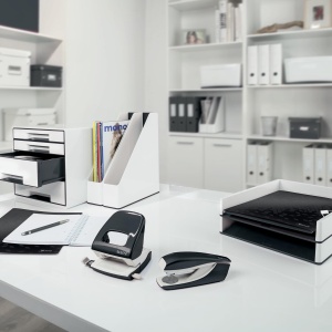 Cos de birou Leitz WOW A4, 4 bucati, design modern, negrugri - Img 6