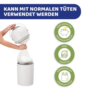Cos de gunoi pentru scutece Chicco Windeleimer, sistem anti-odori, capacitate 25 scutece - Img 5
